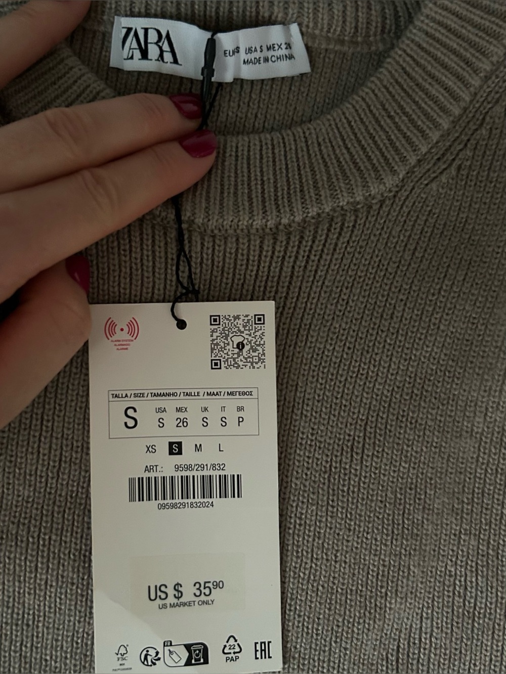 Zara Ribbed Knit Top - Picture 4 of 4